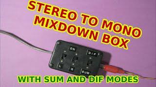 JohnAudioTech stereo to mono magic mixdown box with difference mode