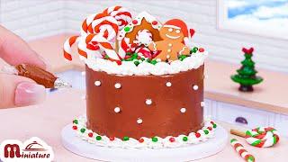 So Beautiful Miniature Gingerbread House Cake Decorating For Christmas | ASMR Cooking Mini Food