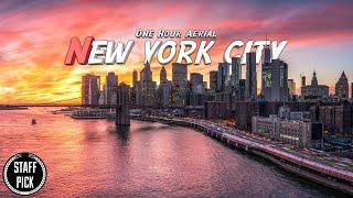 One Hour Aerial - New York City 2021 - Relaxation Music - 4K Drone Footage