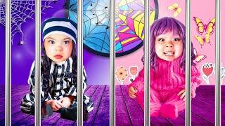 KID WEDNESDAY ADDAMS & KID ENID GO TO JAIL | CRAZY SITUATIONS & FUNNY MOMENTS BY CRAFTY HACKS PLUS