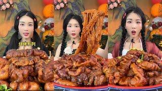 【ASMR】【MUKBANG】 BBQ MEAT, SPICY, NOODLES, DESSERT mukbang | real chewing sound EAT FOOD YUMMY