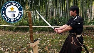 Martial Arts Master Attempts Katana World Record - Guinness World Records