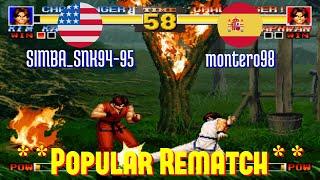 @kof95: SIMBA_SNK94-95 (US) vs montero98 (ES) [King of Fighters 95 Fightcade] Oct 20