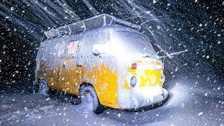 Van Camping in Winter - Camping in Heavy Snow