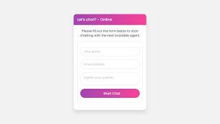 Responsive Chat Box UI Design using only HTML & CSS