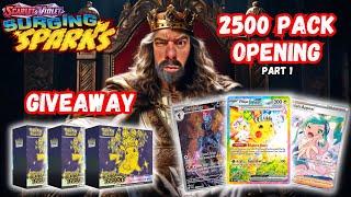 2500 PACK SURGING SPARKS OPENING + GIVEAWAYS LIVE! Watch and Win Now! (part 1)