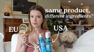 same product, DIFFERENT ingredients?! let's test EU vs U.S. Cosmetics | MAX + MICHEL INVESTIGATE