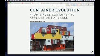 Container Evolution - from single container to applications at scale