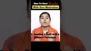 How To Study With Zero motivation 