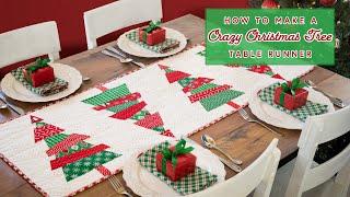 How To Make a Crazy Christmas Trees Table Runner | Shabby Fabrics