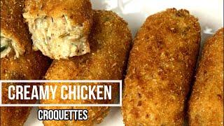 Creamy chicken CROQUETTES | easy recipe | crispy and creamy | Ramadan special recipes