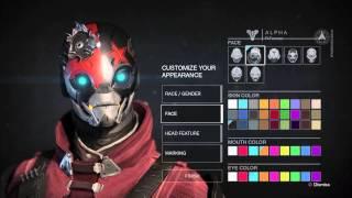 Destiny Alpha: Character Creation Male and Female Exo