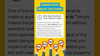 ‼️AS-IS WHERE-IS‼️ What does it mean for YOU when buying or selling at AUCTION ⁉️ #auction #florida