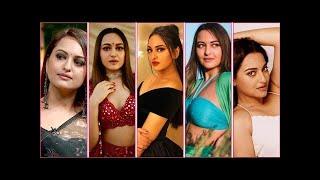 Actress Sonakshi Sinha hot  bikini navel thigh show photoshoot Compilation 