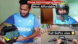 My Most Affordable Phone MotoVlogging Setup | How to mount Mobile on Helmet | How to Start MOTOVLOG