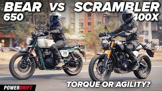 Can the Royal Enfield Bear 650 out-scramble the Triumph Scrambler 400X? | PowerDrift