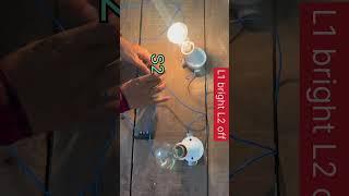 Two lamp control dim bright ,full bright practical #ITI #Electrician