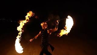 Пои-кометы в деле (Огненное шоу, фаер шоу, fire show)