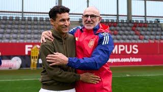 Jesús Navas visita a la Selección en la previa de la final de la Nations League |  SEFUTBOL