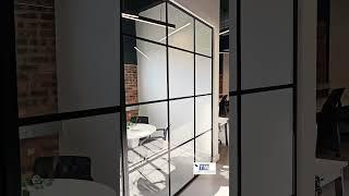 Industrial Chic: Sleek and Soundproof Glass Partitions #officepartition