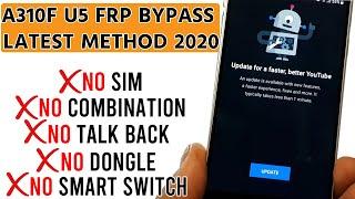 Samsung A310F (A3 2016) U5 Android 7 FRP Google Account Bypass. No Talkback, PIN, Combination