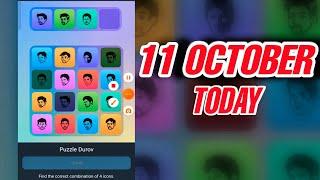 11 October Major puzzle durov Solved Today | Major Daily combo card 11 October Major puzzle duro