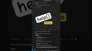 Things about help Function every Python Programmer needs to know #python #programming #coding