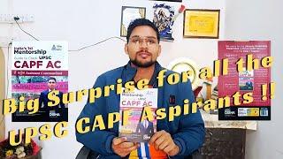  Big Surprise for all the UPSC CAPF AC Aspirants | UPSC CAPF Mentorship | Himanshu Vats #capf #cisf