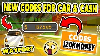 *NEW* ALL WORKING ROBLOX WAYFORT CODES FOR MONEY & CARS 