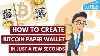 How to create a Bitcoin Paper Wallet in 2 steps | Crypto Corner #71