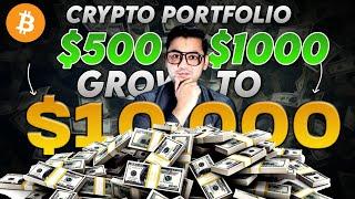 $500 - $1000 Crypto Portfolio Investment || Turn $1000 into $10000 Crypto Trading Strategy | Hindi