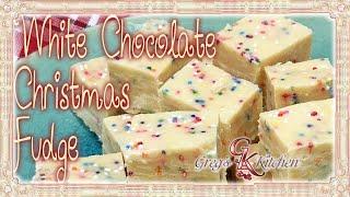 3 Ingredient White Chocolate Christmas Fudge