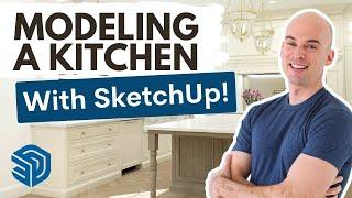 How to Model a Kitchen in SketchUp - Full Demo with V-Ray Renders!