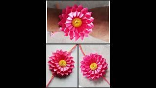 Rakhi making video #rakhi #shorts #diy #paper #craft #diy #flower #papercraft