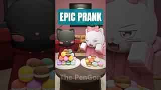 EPIC PRANK : Unlucky Cat Knocks Over Macaron and Donut #funny #prank