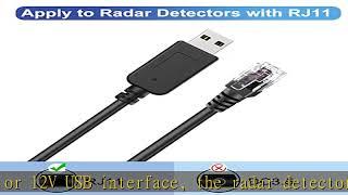 SDSACZMU Radar Detector Cable, USB to RJ11 Plug Cable,Replacement Power Line of Radar Detector,for