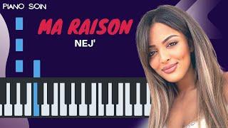 NEJ' - Ma raison (Piano fr Cover Tutoriel KARAOKE Paroles)