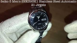 Unboxing Seiko 5 Men's SNK393K1 Stainless Steel Automatic Watch  21 Jewels