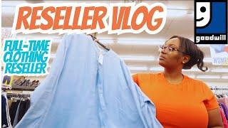 RESELLER VLOG: days in my life thrifting at Goodwill & selling to buy sell trade stores + what sold