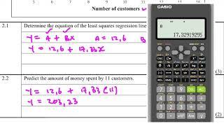 Statistics: Least Square Regression Grade 12 Prelim 2024 Gauteng Province