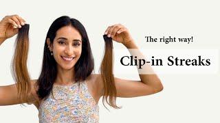 Clip-in Streaks - The Right Way To Use | Coloured Hair Extensions | Human Hair Extensions India