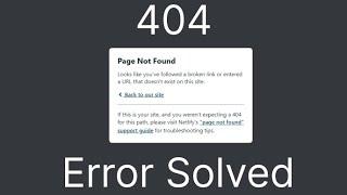  Netlify 404 Error Solved REACT!!!! | Solving Page Not Found error