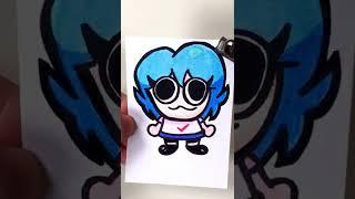 Drawing Friday Night Funkin' Pow Sky (Shrinky Dinks│Ski Sings for You!) #shorts