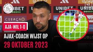 Ajax-trainer Farioli na moeizame zege op Willem II: 'Vergeet niet wat op 29 oktober 2023 gebeurde'