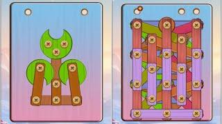 Wooden Nuts & Bolts Puzzle Game Level - 195 With Boosters #viral #gamers #entertainment