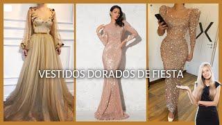 Los vestidos dorados para esta navidad 2025 2026