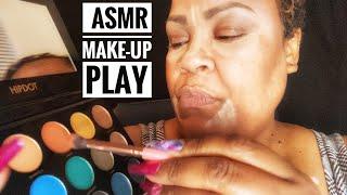 ASMR MAKEUP PLAY, GUM CHEW, WHISPER RAMBLE