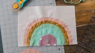 Scrappy Rainbow Quilt Block