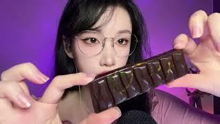 ASMR | Fake Food And Real Food Eating Sounds Watermelon, lettuce, Dubai chocolate marshmallow