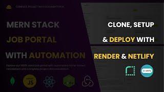 Deploy (Host) MERN Stack Project | Job Portal With Automation | Render and Netlify